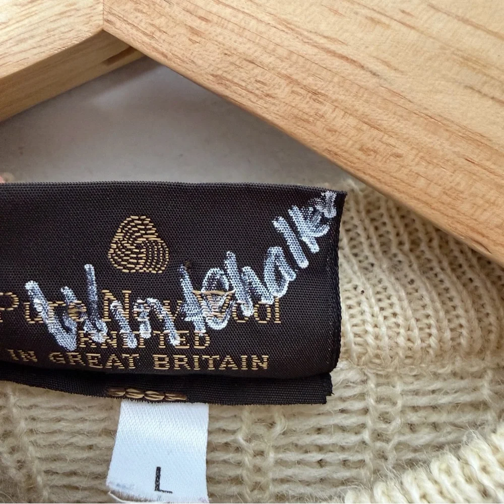 Vintage Westmorland Knit 100% Wool Sweater City Neutrals Crewneck Size Large *O - Picture 9 of 14